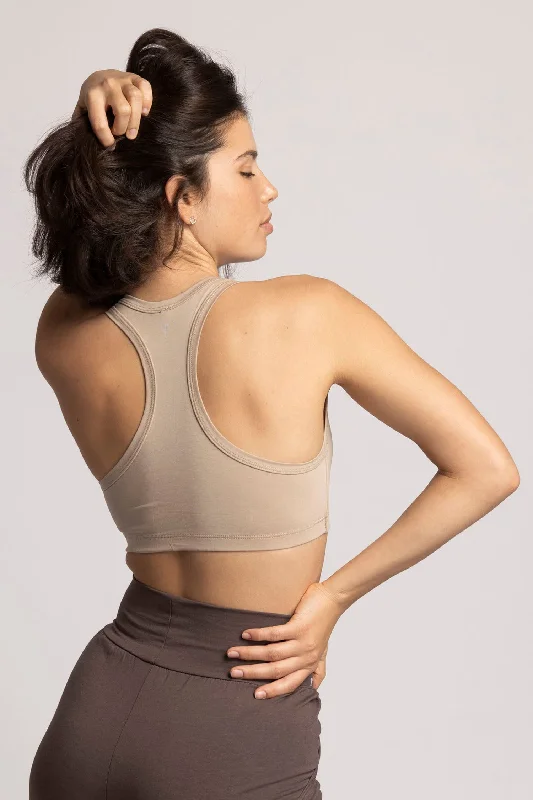 Look And Feel Your Best With Discounted Yoga Clothing Organic Cotton Racer-Back Bra
