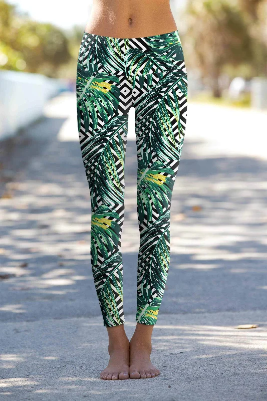 Affordable Activewear Designed For Movement Palm Beach Lucy Printed Performance Yoga Leggings - Women