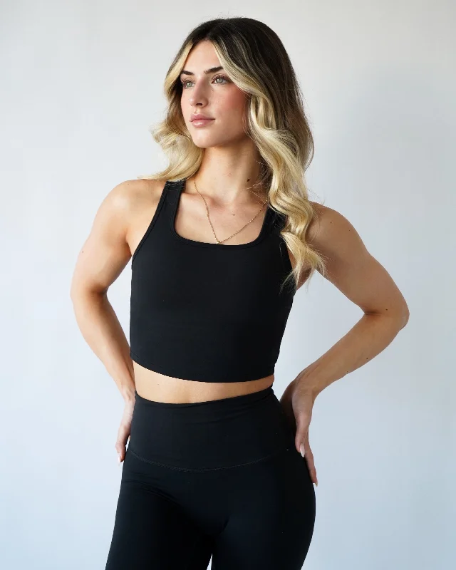 Elevate Your Style And Practice For Less Performance Racerback Top -  Black