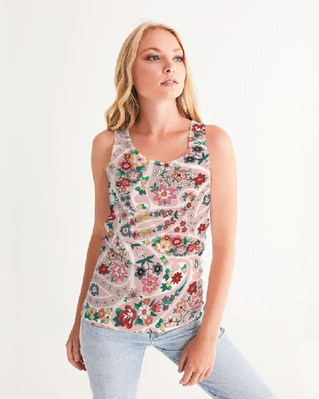 Affordable Yoga Fashion For Every Pose Pink abstract Pretty Sisters Women's All-Over Print Tank