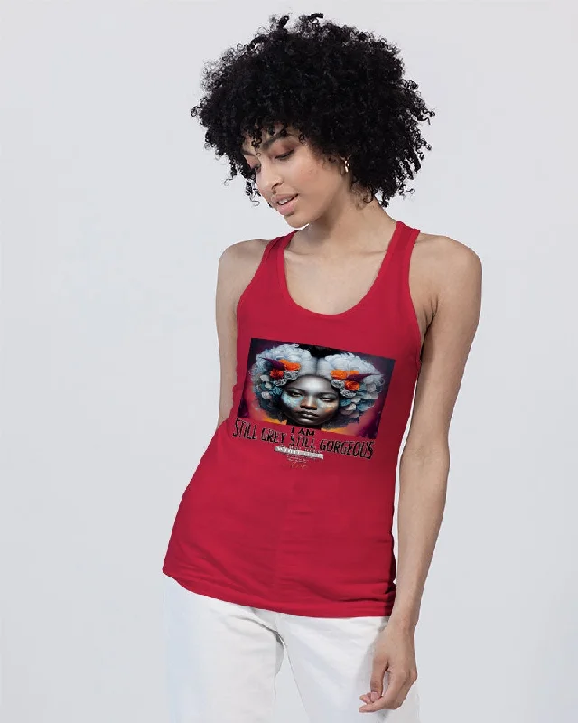 The Yoga Wear Sale You’Ve Been Waiting For Promoting black women with silver grey hair Unisex Jersey Tank | Bella + Canvas