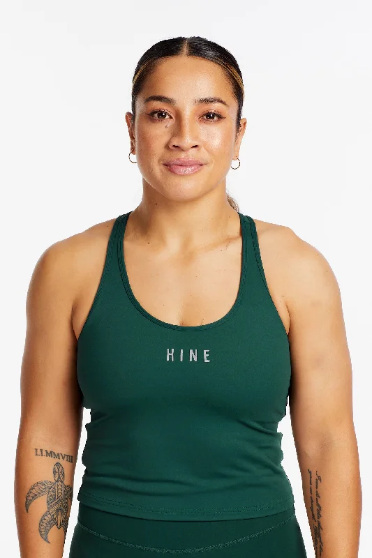 Stretch, Move, And Save On Yoga Clothing PERFORMANCE RACERBACK CROP SINGLET PINE