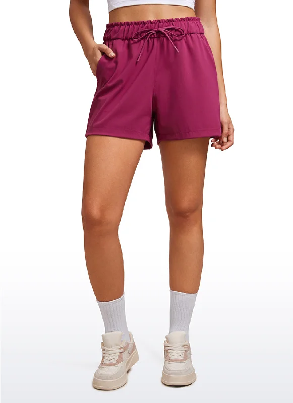 Upgrade Your Yoga Wardrobe For Less Stretch High-Rise Drawstring Shorts with Pockets 2.5"