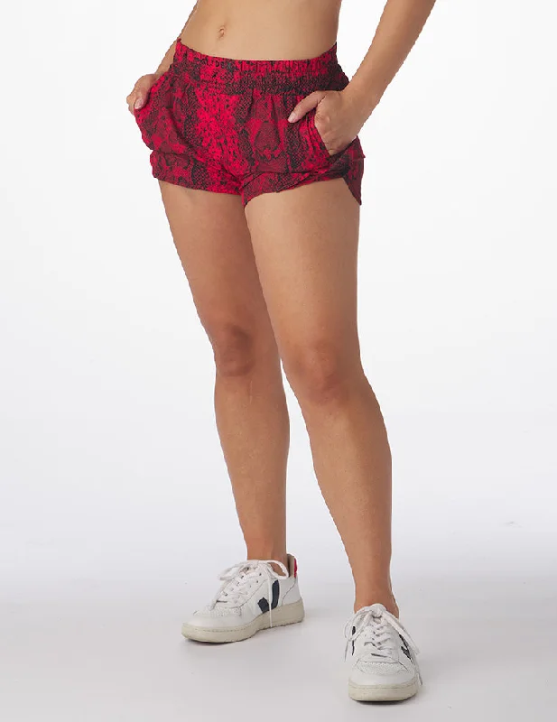 Stretch, Move, And Save On Yoga Clothing Running Short: Cherry Snake