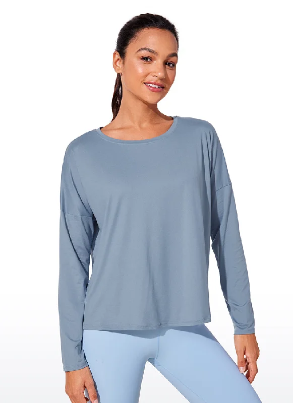 Breathable, Moisture-Wicking, And Budget-Friendly UPF 50+ Lightweight Heather Cropped Long Sleeves