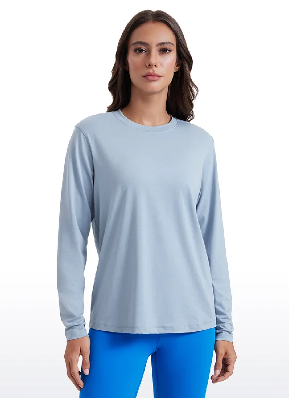 Your Go-To Yoga Outfits Now More Affordable Workout Hip Length Long Sleeves Crewneck