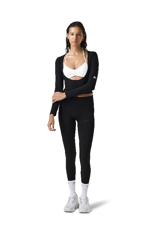 Elevate Your Style And Practice For Less Scoop Layered Active Top in Jet