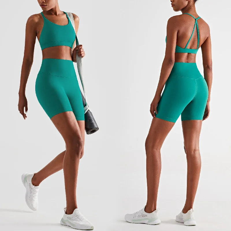 Limited-Time Sale On Stylish Yoga Apparel Seamless Solid Color Yoga Set