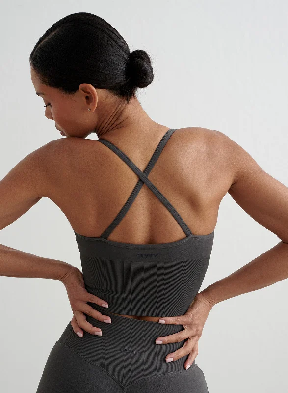 Your Practice Deserves The Best—At Better Prices Shadow Grey Shape Seamless Cross Back Bralette