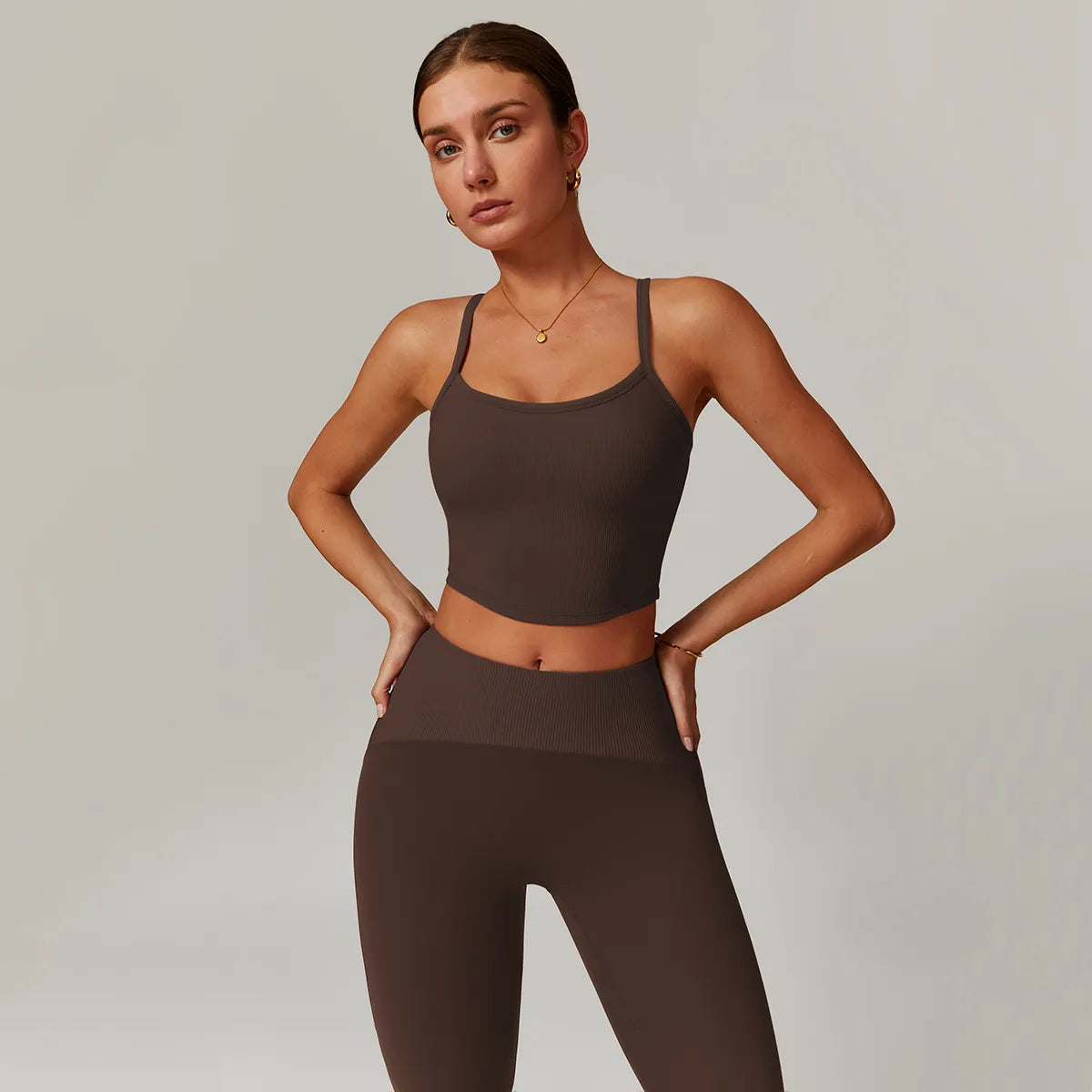 Yoga Wear At Unbeatable Prices SPARK Ribbed Spaghetti Straps Tops ZC8889