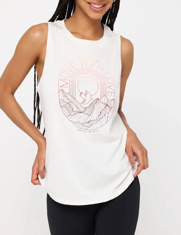 Breathable, Moisture-Wicking, And Budget-Friendly Move With Love Jade Tank - Birch