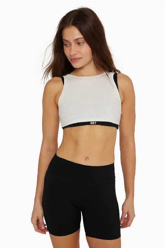 The Perfect Fit At The Perfect Price SPORTBODY® LAYERED TANK BRA - ONYX
