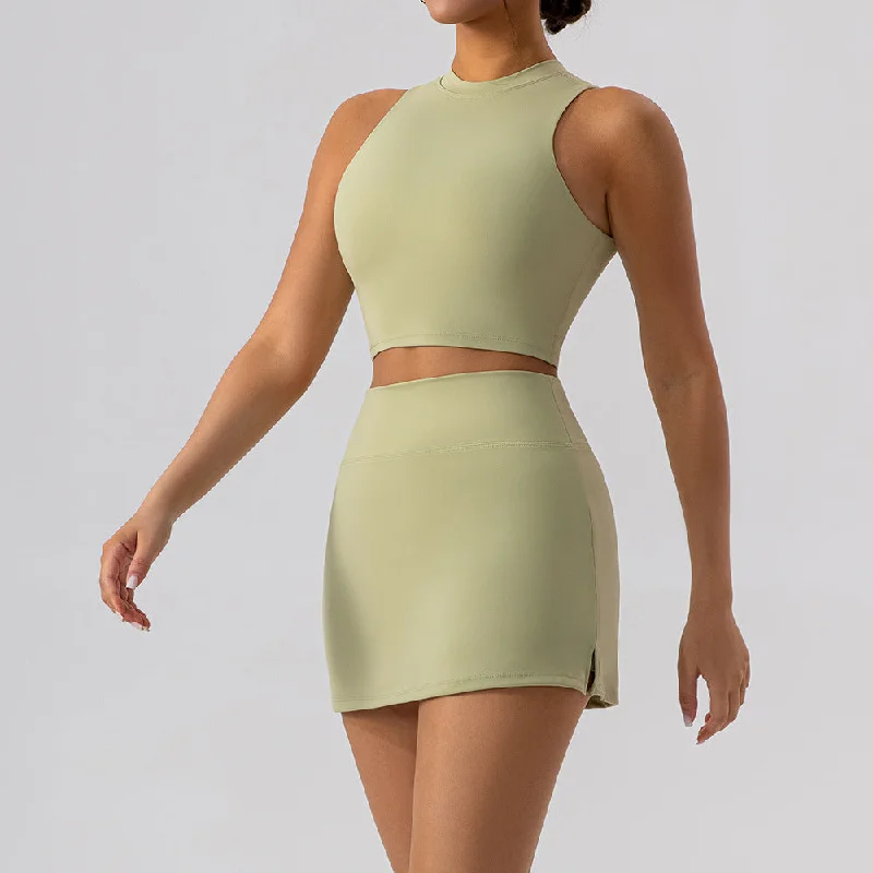 Unbeatable Deals On Breathable Yoga Apparel Tight hip skirt yoga suit 5colors