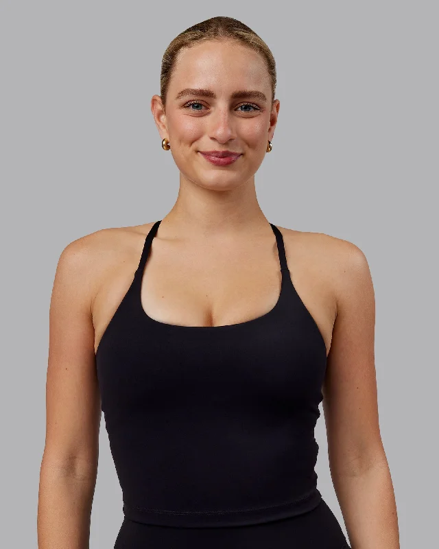 Ultimate Comfort And Style Now At Lower Prices Twist Shelf Bra Tank - Black