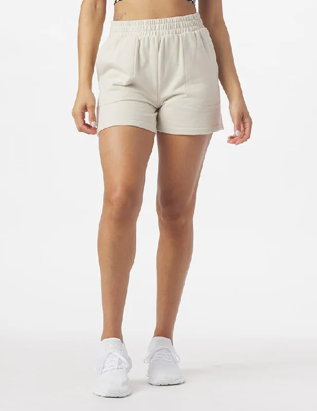 Soft, Supportive Yoga Wear At Unbeatable Savings Vintage Oversized Sweat Short: Oatmilk