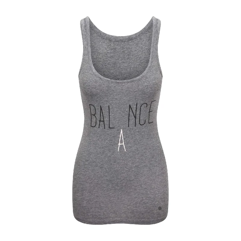 Stretch In Style With Budget-Friendly Yoga Wear Weighing balance Tank Grey