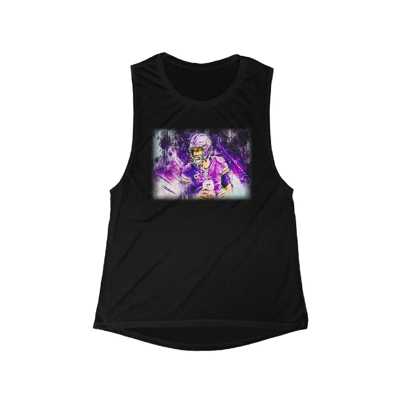 Limited-Time Sale On Stylish Yoga Apparel Women's Flowy Scoop Muscle Tank - Color Blast