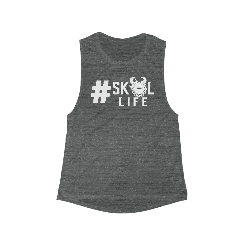 Shop High-Quality Yoga Apparel At Exclusive Discounts Women's Flowy Scoop Muscle Tank - #Life