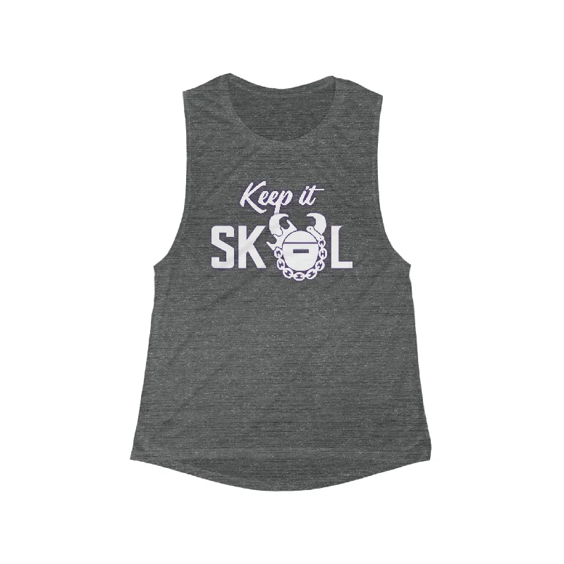 The Perfect Blend Of Comfort And Savings Women's Flowy Scoop Muscle Tank - Keep it Simple