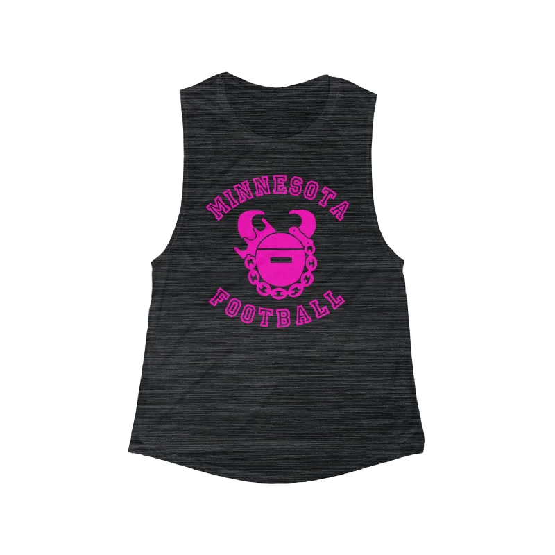 Soft, Stretchy, And Super Affordable Yoga Wear Women's Flowy Scoop Muscle Tank - Minnesota Football