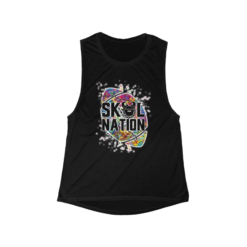 Look Good, Feel Good, And Save Big Women's Flowy Scoop Muscle Tank - MN Nation (Color Blast)