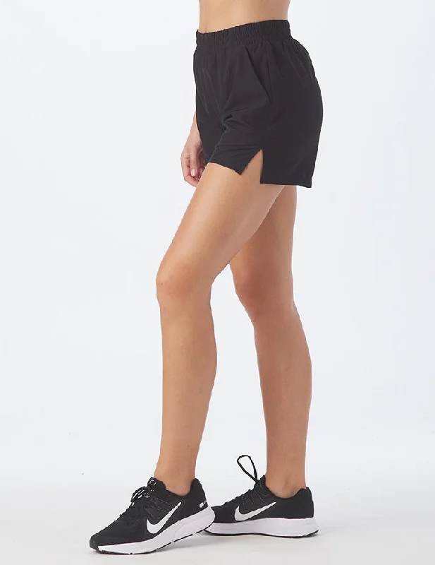 Stretch In Style With Budget-Friendly Yoga Wear Woven Walk Short: Black