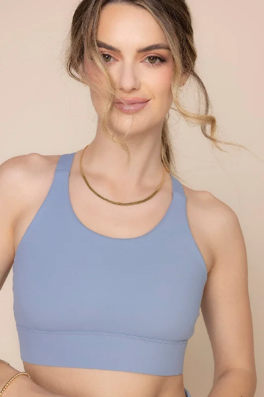 Soft, Stretchy, And Super Affordable Yoga Wear Ambition Bra - Blue Storm