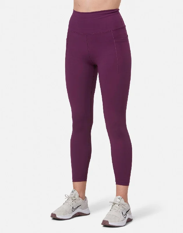 High-Quality Yoga Clothing At Budget-Friendly Prices Aurora 7/8 Pocket Legging in Sangria