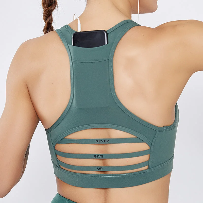 Stretch In Style With Budget-Friendly Yoga Wear Back Pocket Sports Bra