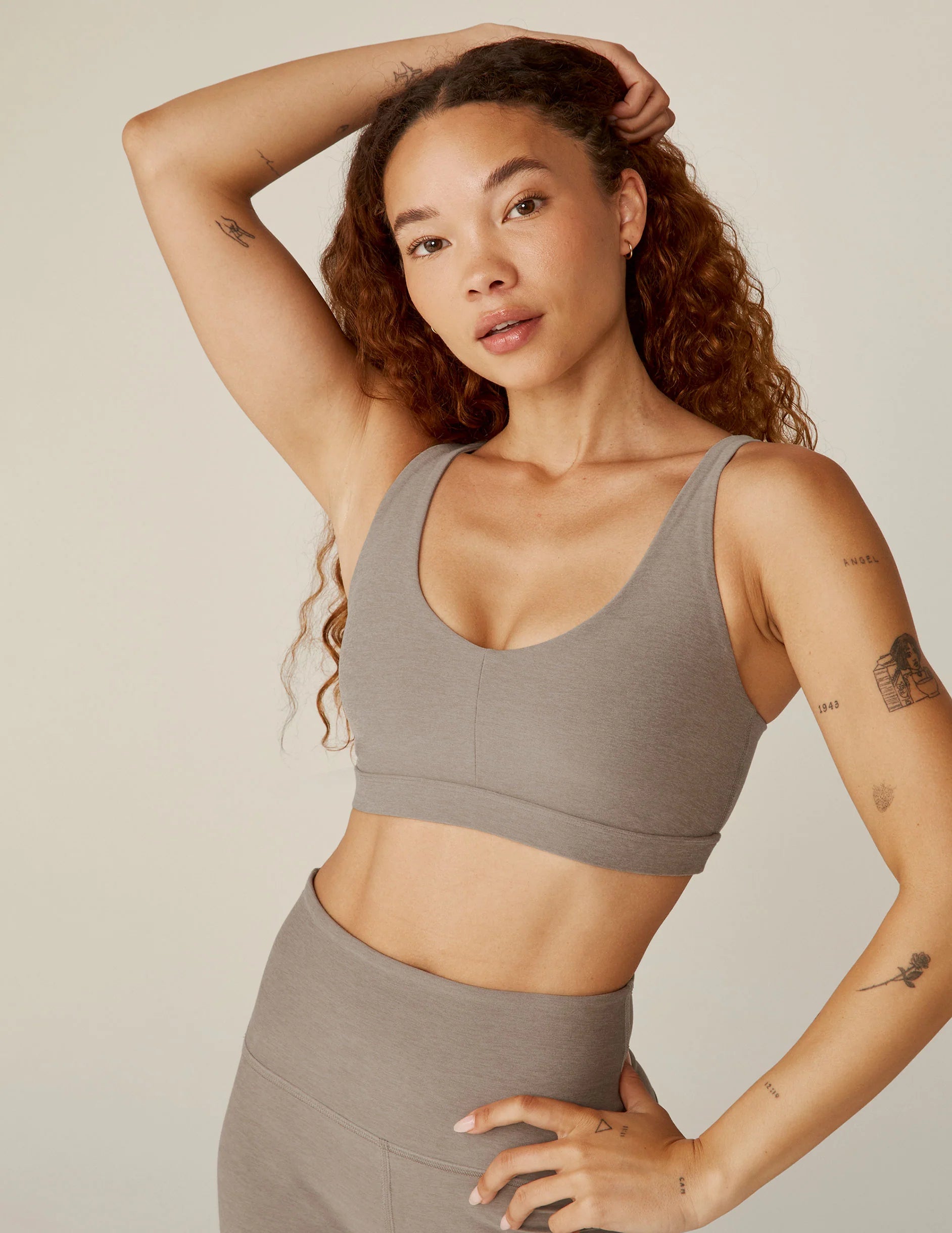 Look Good, Feel Good, And Save Big Beyond Yoga Spacedye Embody Bra - Birch Heather