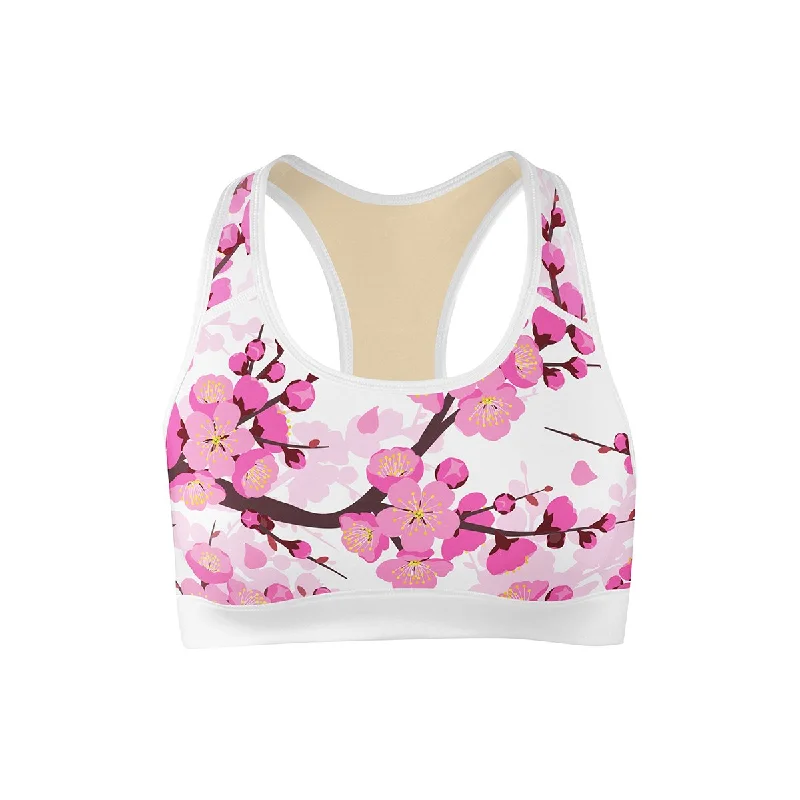 Don't Miss Out On Premium Yoga Wear Deals Cherry Blossom Sports Bra