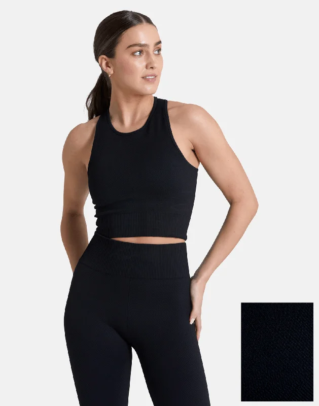 Premium Yoga Wear At Special Discounts Lotus Chevron Bra in Black