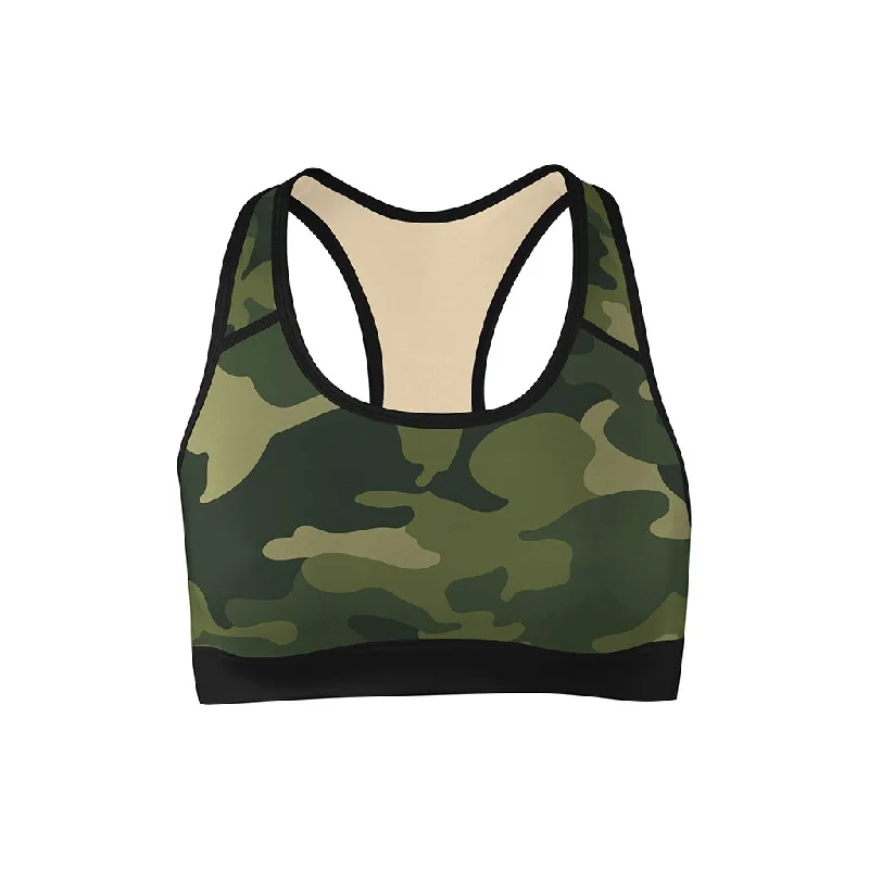 Unbeatable Deals On Breathable Yoga Apparel Forest Camo Sports Bra