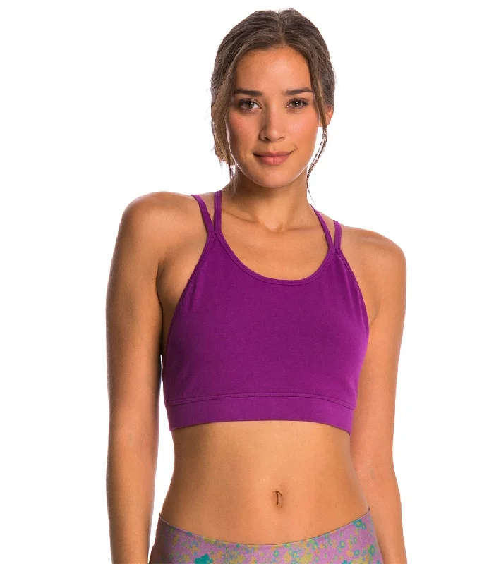 Fashionable Yoga Apparel Now On Sale Hard Tail Double Cross Yoga Bra Orchid