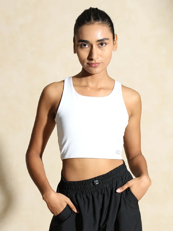 Breathe, Stretch, And Save On Yoga Apparel High Impact Action Bra With Clasp White