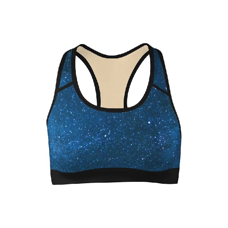 Flex Your Budget With Premium Yoga Clothing Deals Midnight Blue Stars Sports Bra