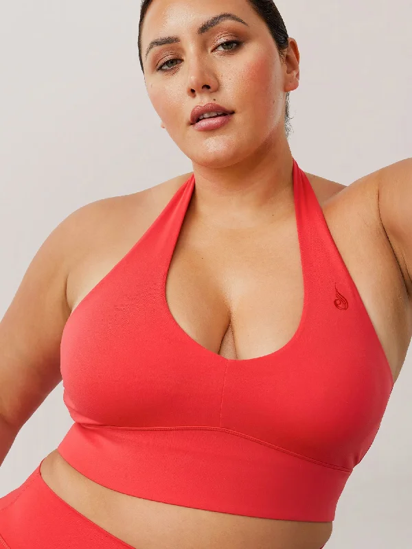 Your Yoga Essentials, Now At Lower Prices NKD Arch Halter Sports Bra - Red