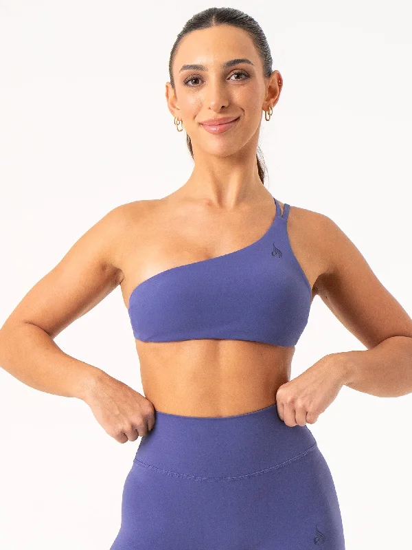 From Warm-Ups To Cooldowns, Shop And Save NKD One Shoulder Sports Bra - Indigo