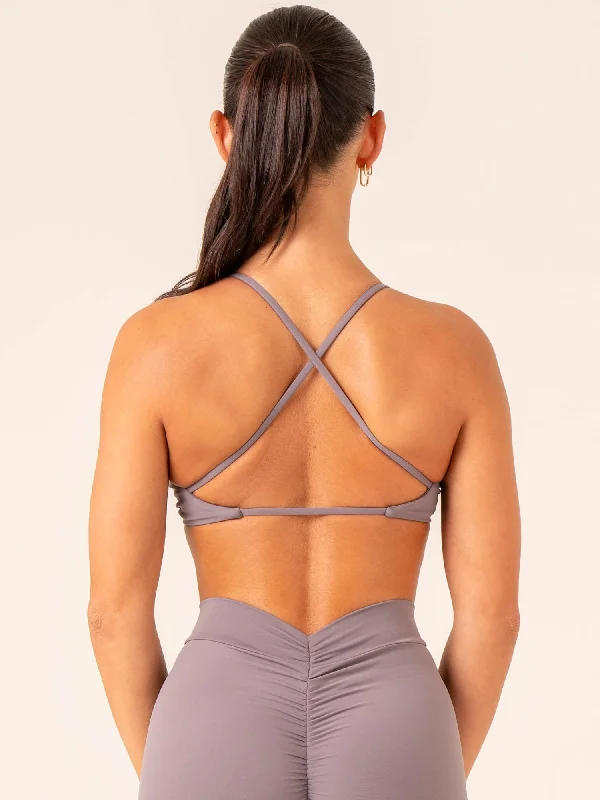 Find Your Perfect Fit With Discounted Yoga Outfits NKD Twist Sports Bra - Charcoal