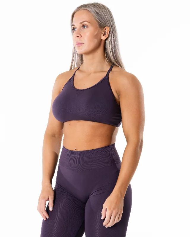 Flow Into Savings With Trendy Yoga Apparel Prime Seamless Top - Plum Purple