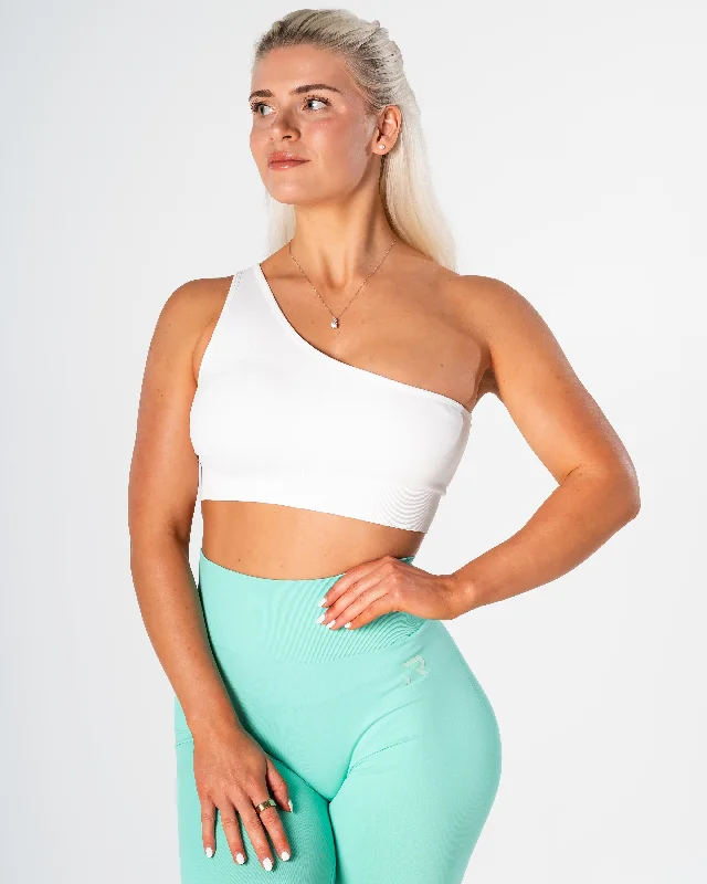 Sweat In Style With Yoga Clothing Discounts Radiant Single Strap Top - White