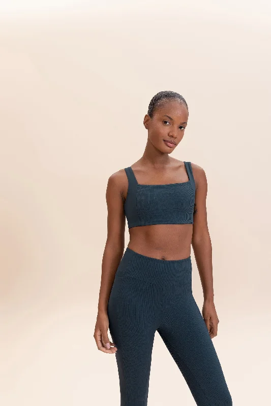 Flow In Comfort With Stylish Discounts Rib Gloss Sports Bra