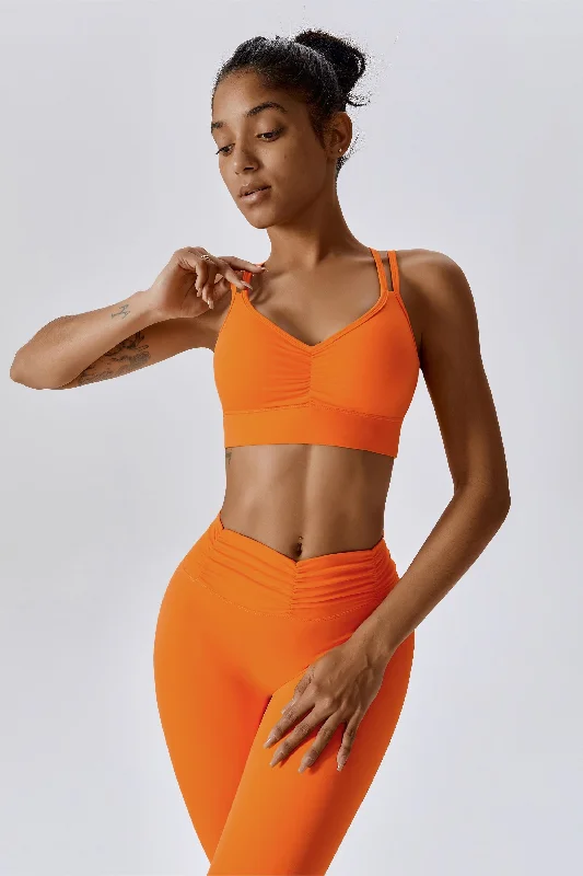 Unmissable Deals On Flexible Yoga Apparel Ruched Front Crisscross Back Crop Top