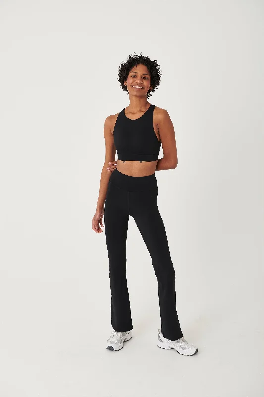 Shop High-Quality Yoga Apparel At Exclusive Discounts SKINLUXE OPEN BACK SPORTS BRA - SHADOW BLACK