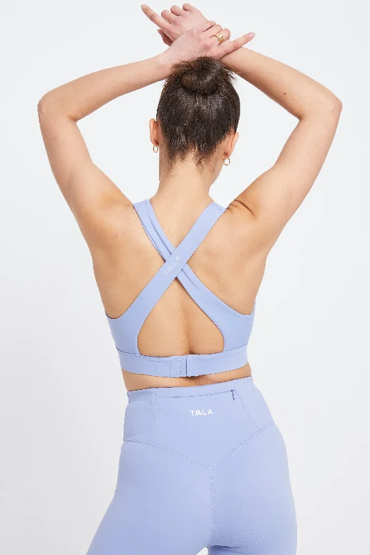 Move Freely With Premium Yoga Clothes At Great Prices SKINLUXE OPEN BACK SPORTS BRA - CORNFLOWER BLUE