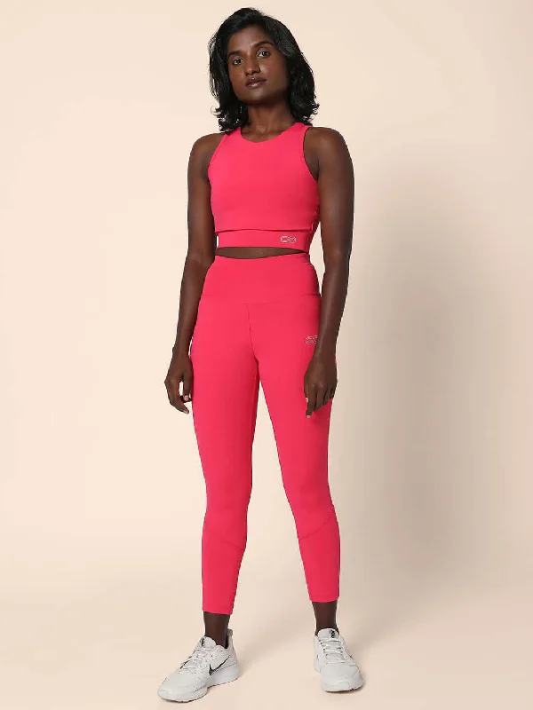 Your Practice Deserves The Best—At Better Prices Sparkling Cosmo Cross back Crop Top & 7/8 Leggings