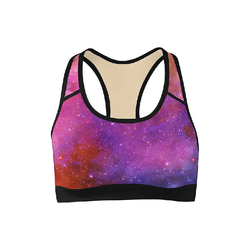 Embrace Comfort With Yoga Wear On Sale Starburst Galaxy Sports Bra