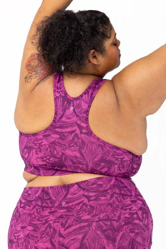 Yoga Apparel Designed For Movement At Lower Prices Racerback Sports Bra - Cactus Leaf