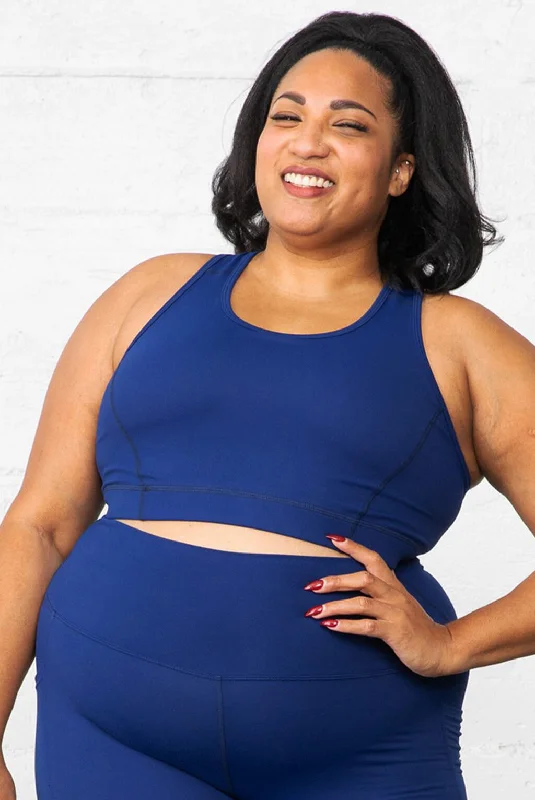Yoga Wear At Unbeatable Prices Racerback Sports Bra - Cobalt - FINAL SALE