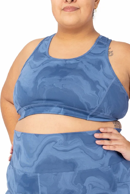 Limited-Time Savings On Yoga Leggings And Tops Racerback Sports Bra - Moonlight Marble